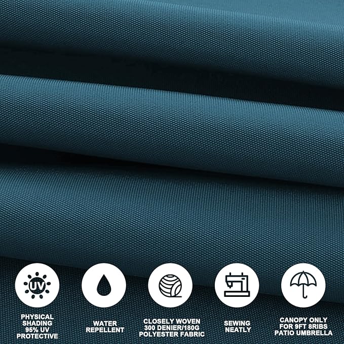 Patio Umbrella Replacement Canopy Only,Outdoor Table Market Yard Umbrella Top for Outdoor Umbrella Canopy