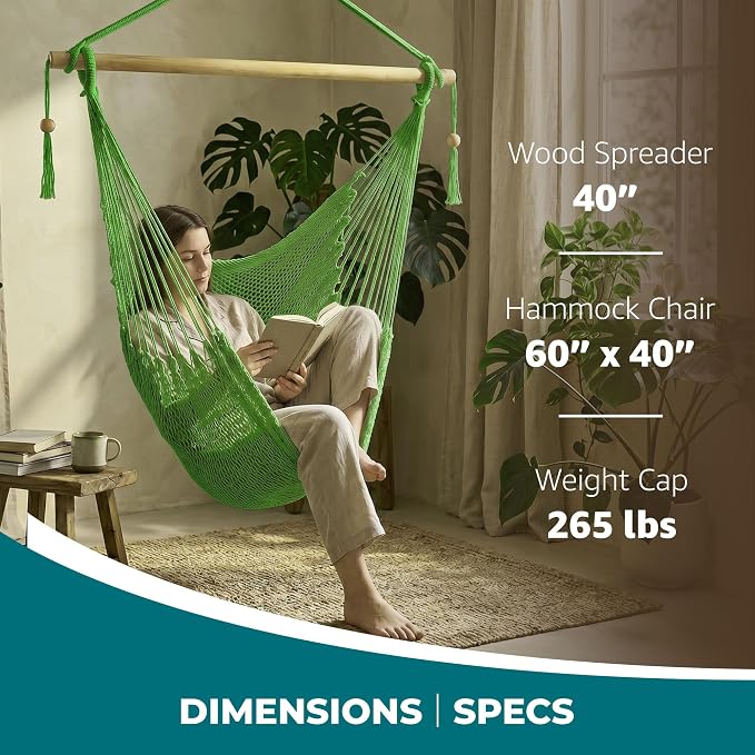 Blissliving Home BHC-412LG Island Rope Chair, Supports up to 265 lbs, Light Green