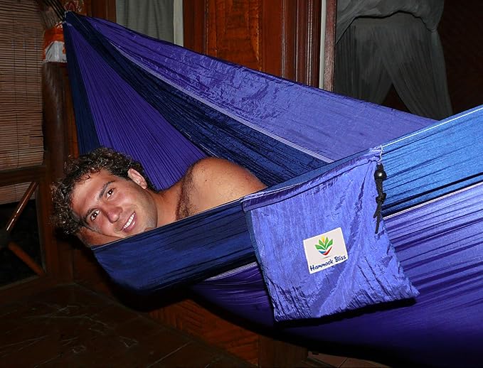 Hammock Bliss Double - Extra Long - Extra Wide - Extra Large - Two Person Double Wide Camping Hammock - Suspension System Included - The Largest Double Hammock On Planet Earth