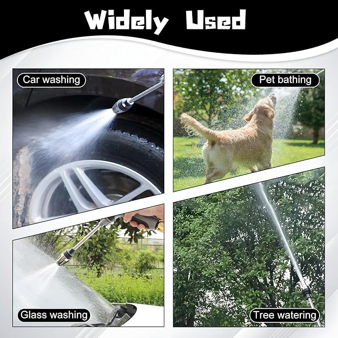 WaterBlitz Pressure Washer, WaterBlitz High Pressure Water Gun, High and Portable Pressure Washer, With 360° Rotating for Three Spray Modes (Water Gun + Connector)