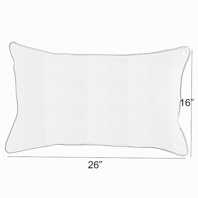 Sorra Home x Sunbrella - Lumbar Pillows (Set of 2), Cabana Classic Stripes & Coral Melon