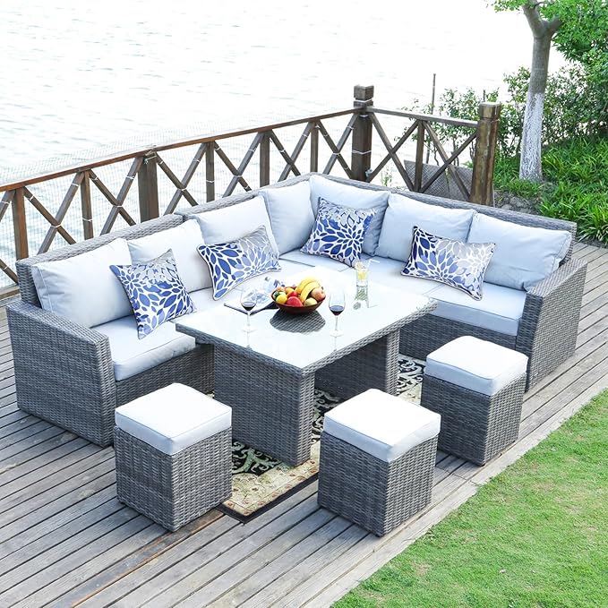 Outdoor Throw Pillows - Decorative Pillows with Insert Included Set of 2 Outdoor Pillows for Patio Furniture 18x18 Inch