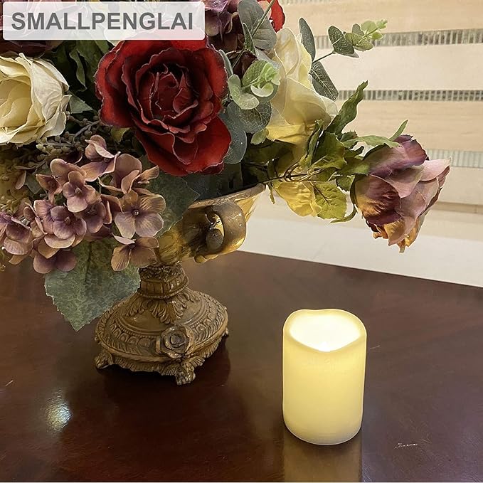 1 Pack Outdoor Flameless Pillar Candle with Remote and Timer Waterproof Battery Operated Electric LED Candle Set for Gift Home Décor Party Wedding Supplies Garden Christmas Decoration, 3” x 4”