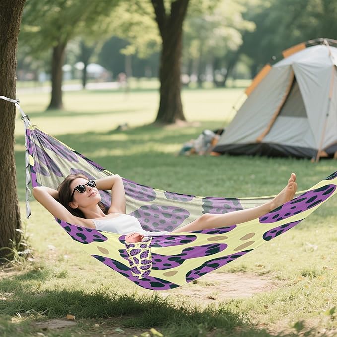 Hammocks for Outside Leopard Print Camping Hammock Portable Hammocks with Tree Straps and Carry Bag Camping Accessories for Hiking Beach Outdoor