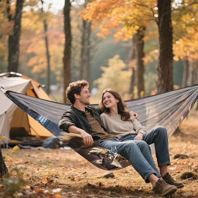 Hammocks for Outside Lion Camping Hammock Portable Hammocks with Tree Straps and Carry Bag Camping Accessories for Hiking Beach Outdoor
