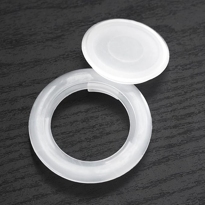 Bememo 2 Sets 2 Inch Patio Table Umbrella Hole Ring Plug and Cap Set Parasol Hole Cover Insert Umbrella Thicker Ring Plug and Cap Replacement Parts Standard Table for Outdoor Patio Garden Yard(Translucent)