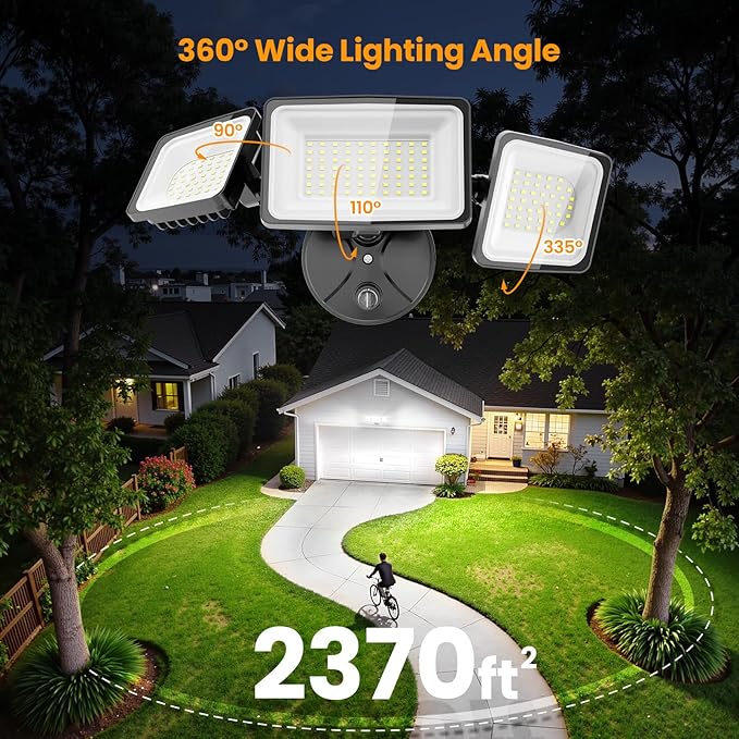 Onforu Dusk to Dawn Flood Lights Outdoor,130W Outdoor Lighting,6500K 13000LM Super Bright Lights,IP65 Waterproof Hardwired LED Security Lights for Garage,Yard,Outside