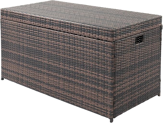 Outdoor Storage Box, 132 Gallon Deck Box,Waterproof Storage Bench, Deck Box Storage Outdoor Waterproof Boxes Organization for Patio Furniture Pool Supplies Garden Tool Sports Equipment Outside Storage