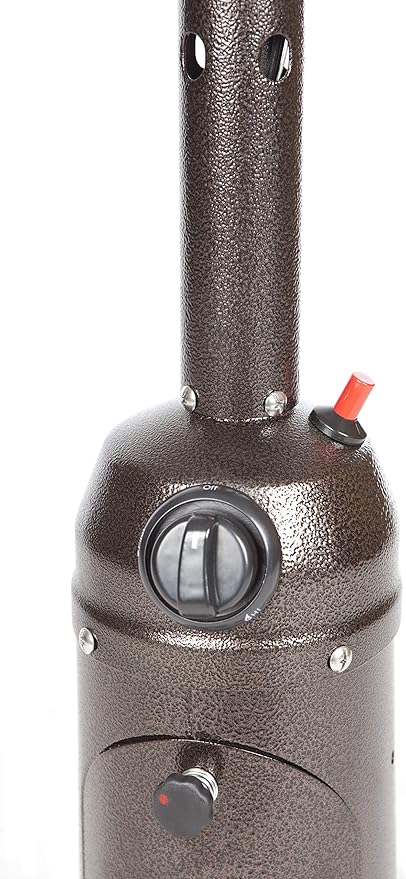 Portable Tabletop Patio Heater, 11000BTU, Propane Outdoor Heater, Variable Control, Anti-tilt Protection, Flameout Protection, Hammered Silver Finish