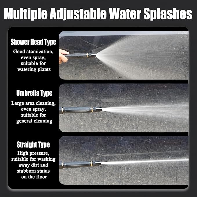 Home High Pressure Car Wash Water Gun - Adjustable Booster High Pressure Hose Nozzle (2PCS)