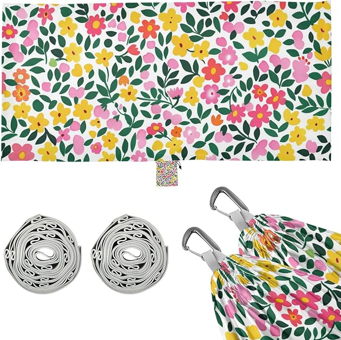 Crushed Flower 330lb Capacity Camping Hammock Fabric Hammock for Outside Patio Garden hamaca de Algodon para Jardin