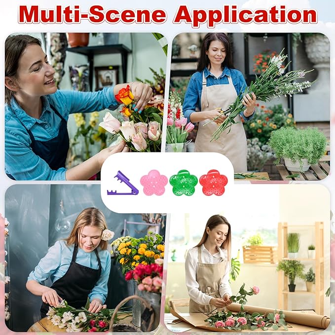 M METERXITY 1-Set Rose Thorn Stripper Tool, Plastic Metal Rose Stem Leaf Thorn Stripper for Bouquets Pruning Branches/Floral Arrangement, Flower Stripping Tool Remove Kit [Multicolor]