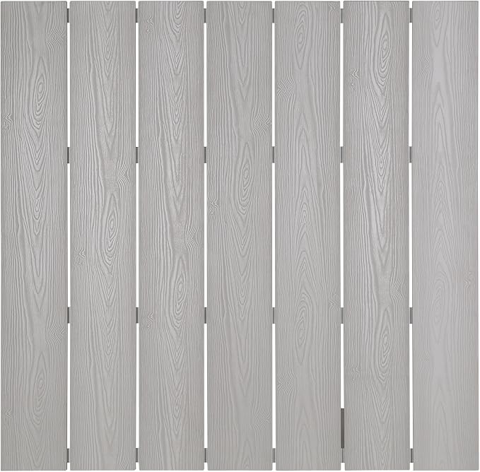 Modway Maine Aluminum Outdoor Patio Bar Table in White Light Gray