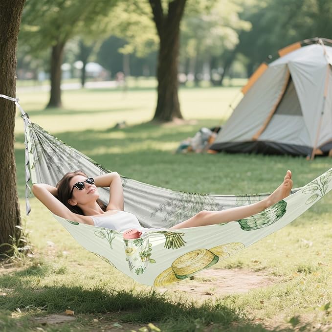 Garden Tools and Herbs Hammocks with Tree Straps Swing Hammock for Indoor Outdoor Patio