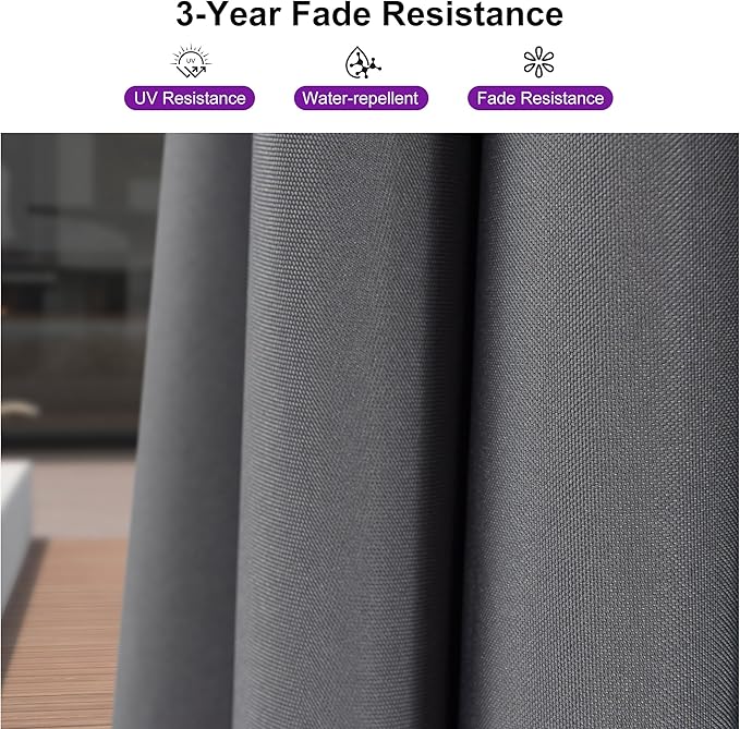 PURPLE LEAF 8' X 8' Patio Umbrella with Base for Pool 7' High Offset Outdoor Cantilever Umbrella Swimming Pool Umbrella with 360°Rotation for Poolside Light Grey