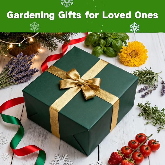 Lush&Dew USDA Zone 3 Seed Bank, Gardening Gifts for Women Men, 32 Varieties Non-GMO Heirloom Seeds for Planting Vegetables Fruits, Year Round Survival Seed Kit for Raised Garden Bed Greenhouse