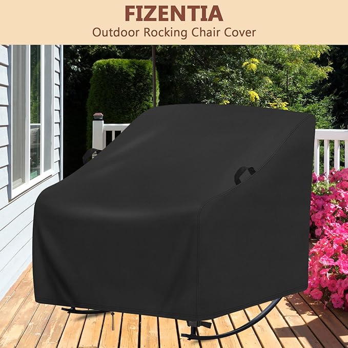 Waterproof Patio Chair Covers,Heavy Duty 2 Pack Patio Furniture Cover for Outdoor Swivel/Rocking Chairs,Outdoor Seat-Cover with Reinforced Waterproof Strip,(33"W x 35"D x 38.5"H,2-Pcs)