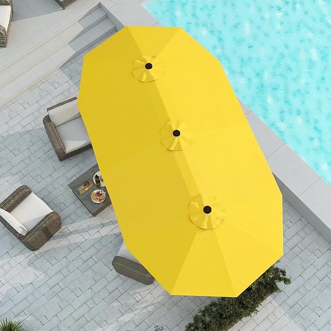 15FT Large Patio Umbrella with Base Included