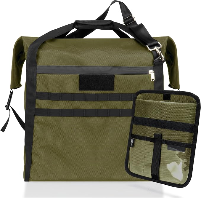 Xtreme Sight Line ~ AQUA G CUBƎ 50 Waterproof Faraday Bag + LITE Faraday Bag Combo for Small to Medium Generators and Electronics ~ Protects Against EMP/CME/EMF/RF ~ OD Green Combo