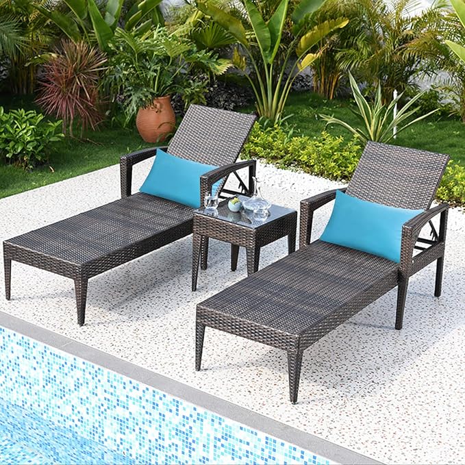 VAKADO Outdoor Waterproof Throw Pillow Covers Decorative UV Outside Patio Furniture Cushion Cases Decor for Garden Bench Porch Couch Tent Pool 12x20 Pack of 2 (Sky Blue)