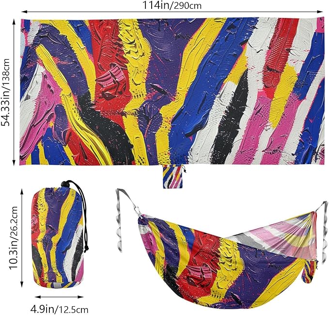 Animal Skin Pattern 330lb Capacity Outdoor Hammock with Tree Straps Backyard Hammock for Camping Travel Accessories amacas para patios con Base de adultos