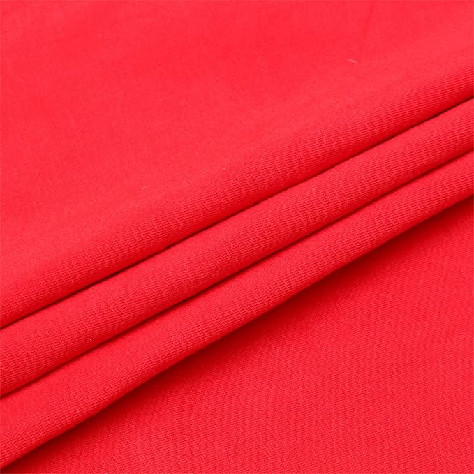 Elastic Therapy Swing Indoor Outdoor Hammock Style Sensory Hanging Chair with Carabiner Ropes 80kg Capacity (Red)