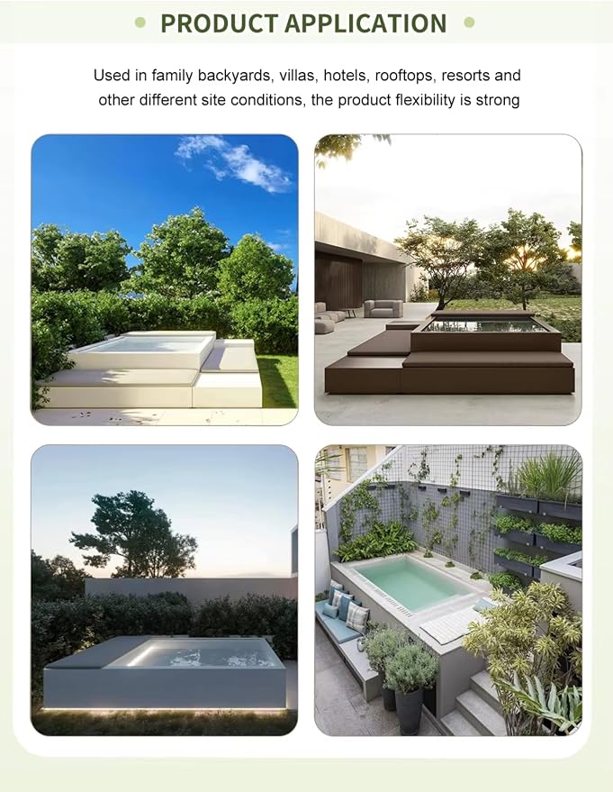 Family Prefab Above Ground Pool Shipping Container Swimming Pools Rectangulares Modular Pool Outdoor Fiberglass Inground Pool for DIY Installation in Gardens for Outdoor Home Use