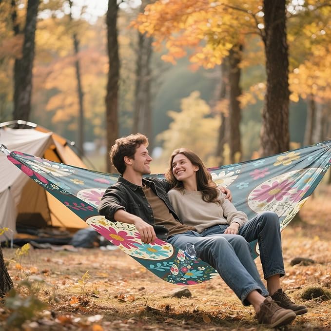 Hammocks for Outside Easter Eggs Camping Hammock Portable Hammocks with Tree Straps and Carry Bag Camping Accessories for Hiking Beach Outdoor