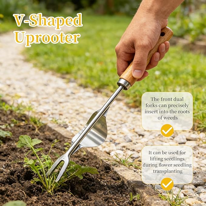SYLVASS 3-Pack Weeding Tool Set, Portable Garden Weeder, Ideal for Garden Weeding, Transplanting, and Digging, Features Comfortable Handle, Durable Gardening Tools, Suitable for All Ages