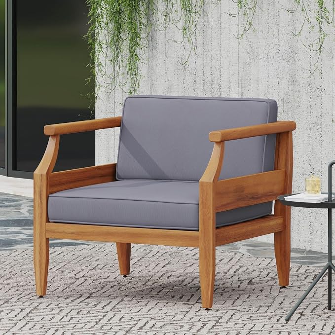 Patio Furniture Set of 4, Outdoor Sectional Furniture with Coffee Table, All-Weather Patio Conversation Set for Backyard, Garden and Poolside, Gray(Series E)