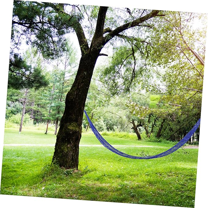 Hammock Net for Camping Waterproof Outdoor Hammock Mesh Portable Nylon Heavy Duty Straps Perfect for Tree or Backyard Use