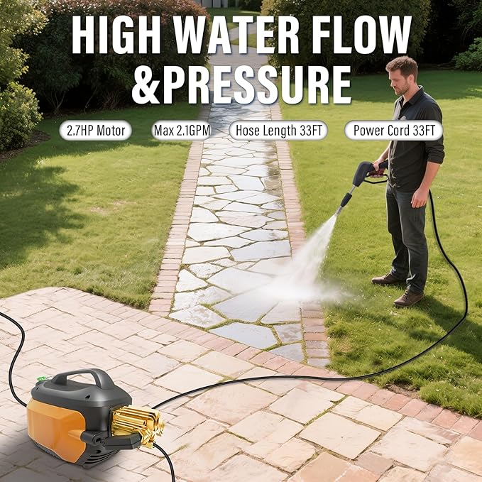 Pressure Washer, Power Washer with nozzles