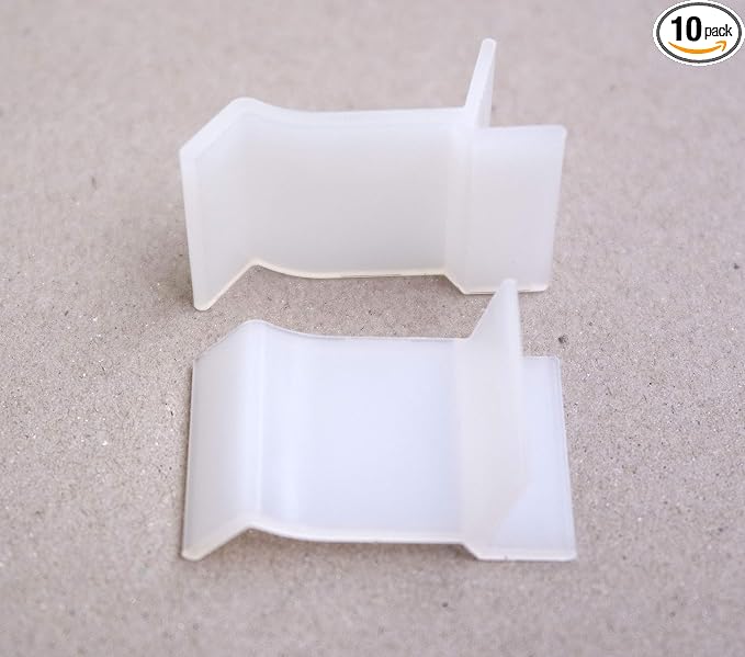 10/Pack Table Rim Clips Nylon Patio Table Furniture Repair 1.23" Length (1.23", Natural)
