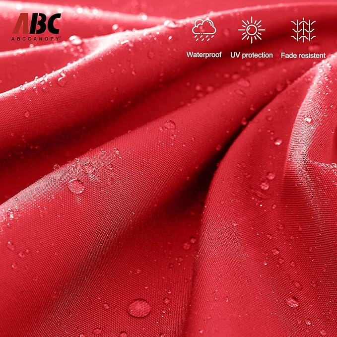 ABCCANOPY Premium Cantilever Patio Umbrellas 9FT (Red)