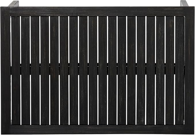 Christopher Knight Home Crew Acacia Wood Outdoor Loveseat and Coffee Table Set, 2 Piece Patio Furniture Set with Removable Cushion, Solid Wood Outdoor Conversation Set, Black+White