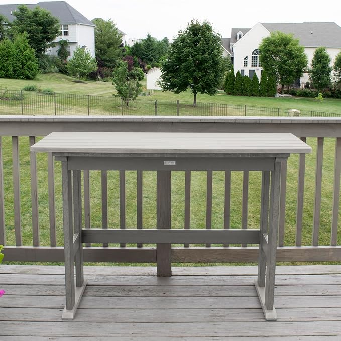 Highwood Lehigh Counter Height Balcony Table, Harbor Gray