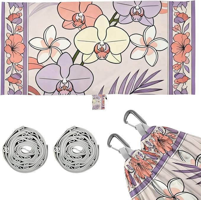 Orchid Bouquet Hammocks for Camping with Portabl Carry Bag Portable Hammock Indoor Outdoor Patio