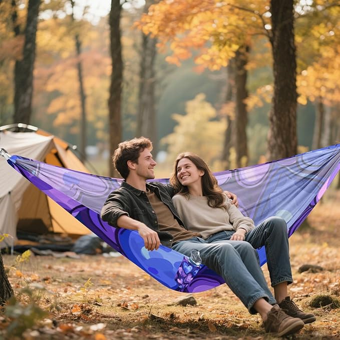 Valentine Purple Heart 330lb Capacity Hammocks for Camping with Hanging Rope Indoor Hammock for Indoor Outdoor Patio Base para poner hamaca