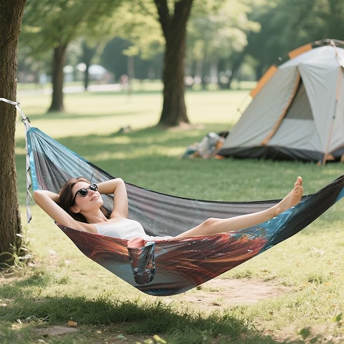 Archers Game Anime Girl Hammocks with Hanging Rope Hanging Hammock for Outside Patio Garden