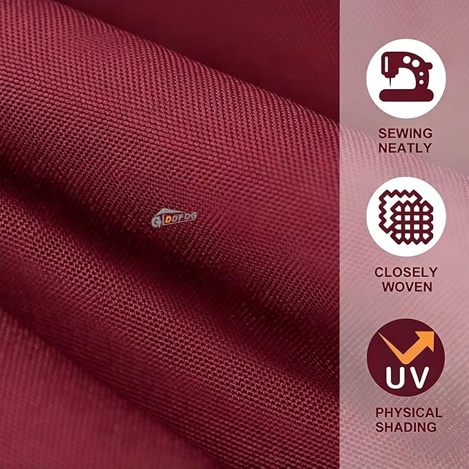 10ft Patio Umbrella Replacement Canopy 8 Ribs, Waterproof & Fade Resistant Market Umbrella Cover, Thickened Polyester Fabric for Backyard, Garden and Pool (Canopy Only) (Burgundy)