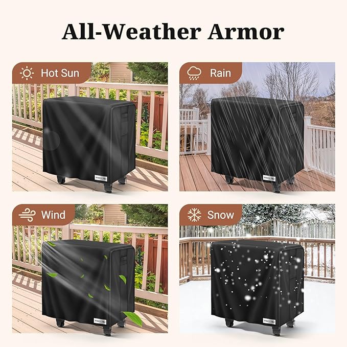 MR. COVER Outdoor Prep Table Cover 40 inch for Royal Gourmet Cart Flattop Worktable, 600D Heavy Duty Waterproof for Grill Dining Kitchen Island cart Protective, Outdoor Storage Cabinet Cover