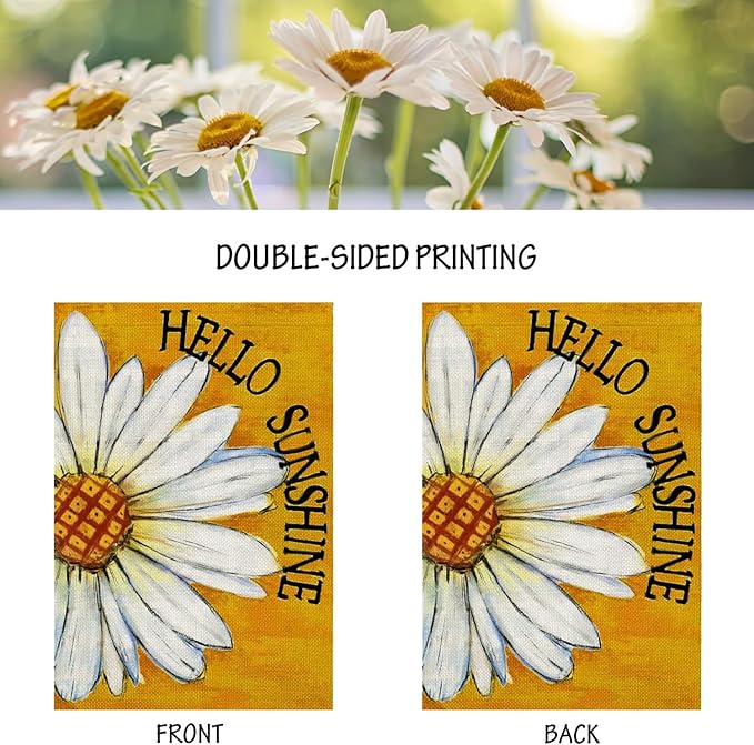 Spring Summer Flag 28 x 40 Double Sided, Large Outdoor Flag for Garden Yard and House, Floral Decorative flag for Outside