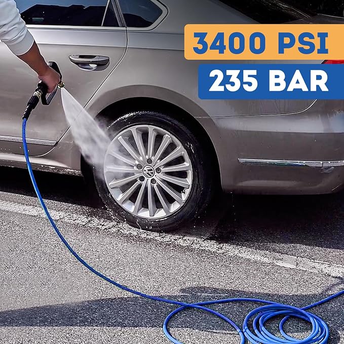 TOOLCY Pressure Washer Pump and Hose Kit, 3/4" Shaft 3200 PSI 2.5 GPM Pump, 50 FT 1/4" Kink Resistant Hose with M22-14mm and 3/8" Quick Connect, Compatible with Honda Simpson