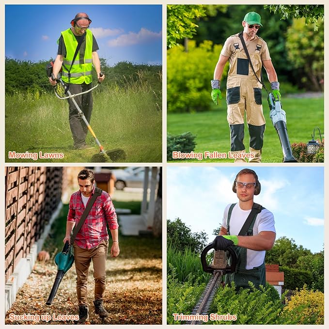 FIEIL Shoulder Strap for Weed Eater, Trimmer Shoulder Strap with Thicken 3D Air Cushion, Easy to Slide, Weed Eater Harness Compatible with String Trimmer & Leaf Blower (Reduced Stress)