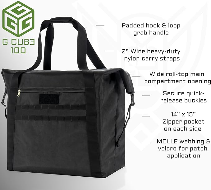 Xtreme Sight Line ~ G CUBƎ 100 Faraday Bag + XTECH Faraday Bag Combo for Medium to Large Generators and Electronics ~ Protects Against EMP/CME/EMF/RF ~ Diamond Form Farday Lined Interior ~ Black Combo