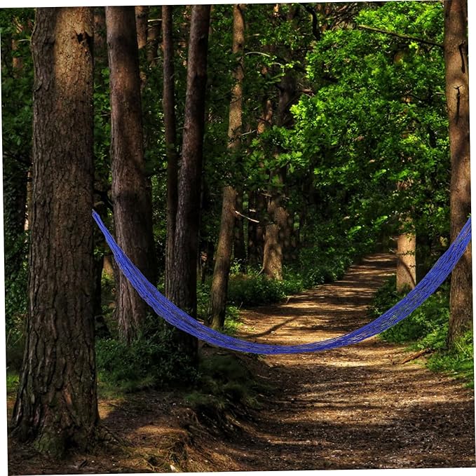 Hammock Net for Camping Waterproof Outdoor Hammock Mesh Portable Nylon Heavy Duty Straps Perfect for Tree or Backyard Use