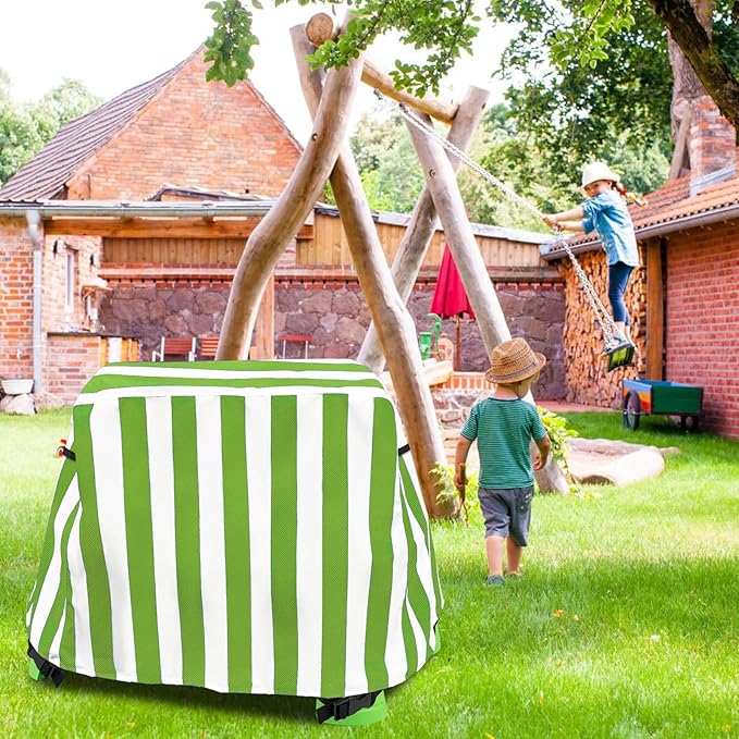 Kids Water Table Cover, Outdoor Heavy Duty Durable Waterproof Dustproof Anti-UV Kids Water Play Table Cover, Compatible with Step2 Rain Showers Splash Pond, Green
