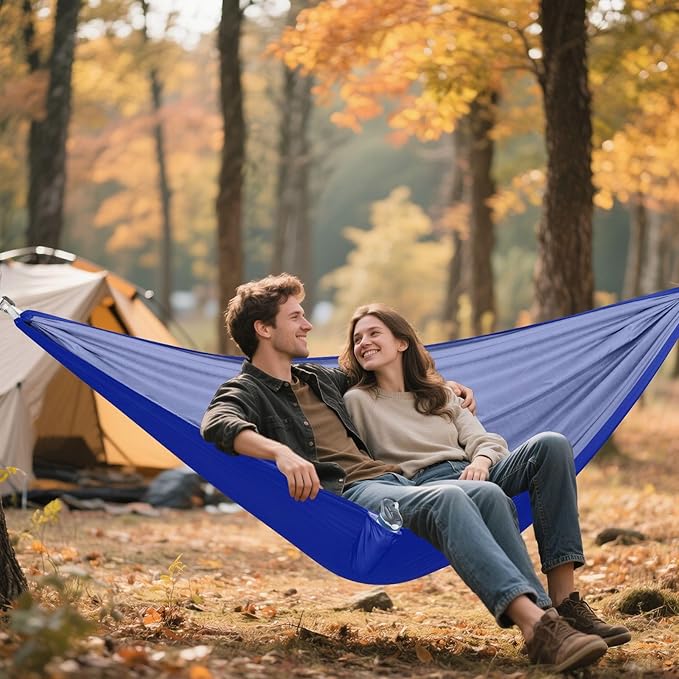 Blue 330lb Capacity Hammocks with Portabl Carry Bag Indoor Hammock for Patio Backyard Lounge Base para ir de Camping