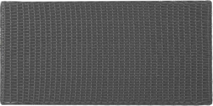 Christopher Knight Home Justin Outdoor Wicker Coffee Table, Gray, Black