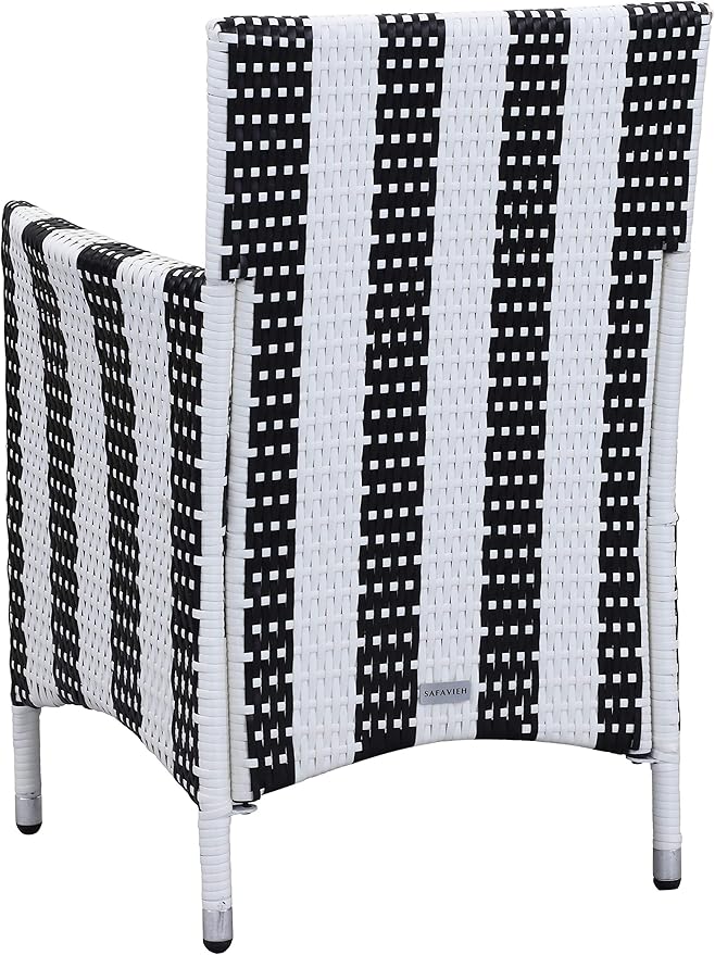 Safavieh Outdoor Collection Figueroa Black and White 4-Piece Patio Set